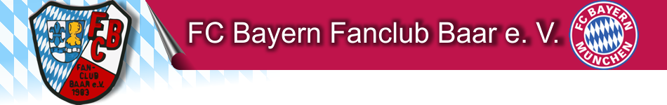 Websitekopf mit Fanclub und FC Bayern-Logo